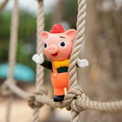 TOY TOKYO Pointless Island: 3 Little Pigs Carnival Edition Orange 3.74" Tall Sofubi Figure