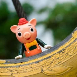 TOY TOKYO Pointless Island: 3 Little Pigs Carnival Edition Orange 3.74" Tall Sofubi Figure