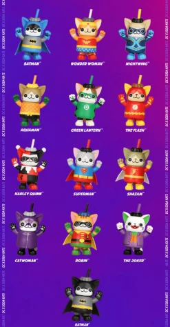TOY TOKIYO Soda Kats X Black Seed Toys X MINDstyle - DC Heroes And Villains Case Of 12 Figures