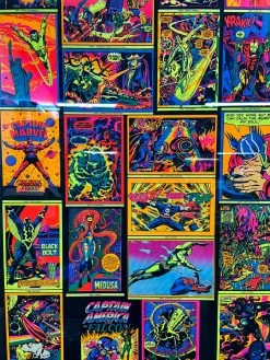 TOY TOKYO PRINTS Marvel Superheroes Third Eye Black Light Promotional Display Poster (Framed)