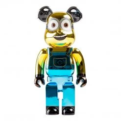 TOY TOKYO MEDICOM TOY: BE@RBRICK - Minions Dave Chrome 1000%