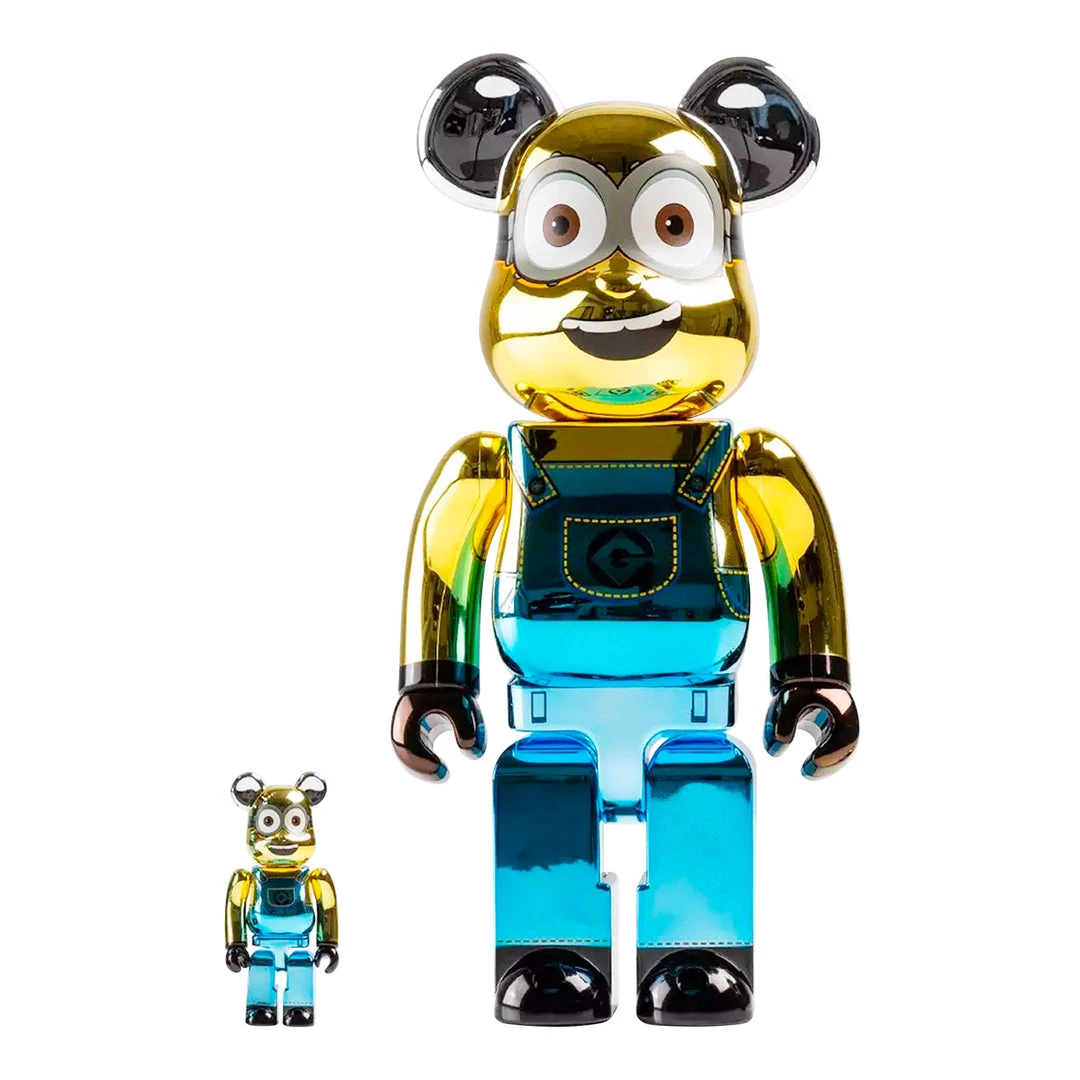 TOY TOKYO MEDICOM TOY: BE@RBRICK - Minions Dave Chrome 100% & 400% 10 TOY TOKYO MEDICOM TOY: BE@RBRICK - Minions Dave Chrome 100% & 400%