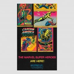 TOY TOKYO PRINTS Marvel Superheroes Third Eye Black Light Promotional Display Poster (Framed)