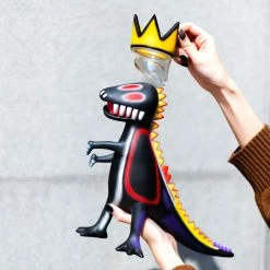 TOY TOKYO MEDICOM TOY: VCD - Jean-Michel Basquiat Dinosaur Black 9.84
