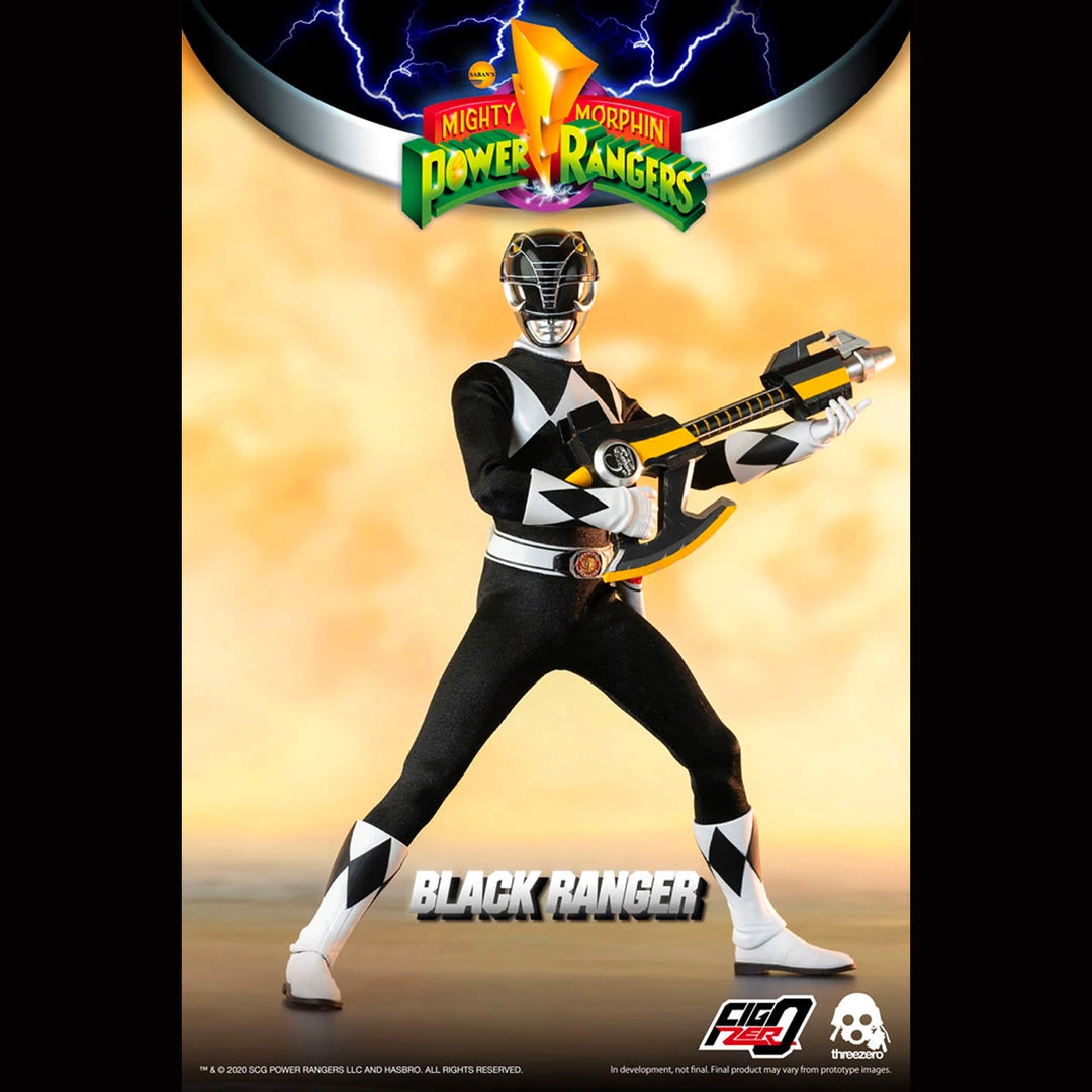 TOY TOKYO Threezero X FigZero: Mighty Morphin Power Rangers - Black Ranger 12" Tall Figure 4 TOY TOKYO Threezero X FigZero: Mighty Morphin Power Rangers - Black Ranger 12" Tall Figure