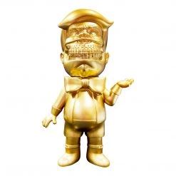 TOY TOKYO Ron English X MINDstyle: Popaganda - Donald T. Rich Grin 12" Gold Vinyl Figure