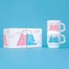 TOY TOKYO KAWS: Holiday - JAPAN Mount Fuji Fire King Mug Set Of 2 Multicolor 1 TOY TOKYO KAWS: Holiday - JAPAN Mount Fuji Fire King Mug Set Of 2 Multicolor