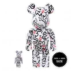 TOY TOKYO MEDICOM TOY: BE@RBRICK - Keith Haring #8 100% & 400%