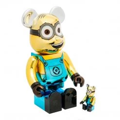 TOY TOKYO MEDICOM TOY: BE@RBRICK - Minions Dave Chrome 100% & 400%
