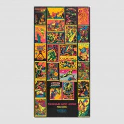 TOY TOKYO PRINTS Marvel Superheroes Third Eye Black Light Promotional Display Poster (Framed)