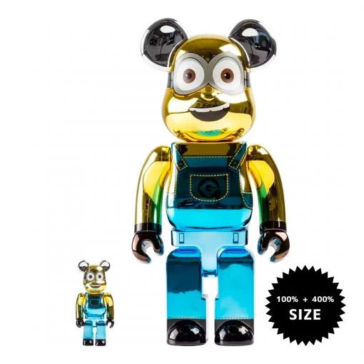 TOY TOKYO MEDICOM TOY: BE@RBRICK - Minions Dave Chrome 100% & 400% 11 TOY TOKYO MEDICOM TOY: BE@RBRICK - Minions Dave Chrome 100% & 400%