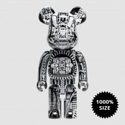 TOY TOKYO MEDICOM TOY: BE@RBRICK - H.R. Giger Black Chrome 1000%