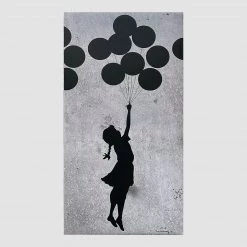 TOY TOKYO MEDICOM TOY: BE@RBRICK - Banky's Flying Balloons Girl 1000%