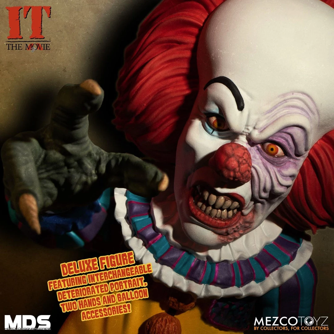 TOY TOKYO Mezco Toyz: MDS Mega Scale - IT (1990) Deluxe Pennywise 6" Tall Figure 7 TOY TOKYO Mezco Toyz: MDS Mega Scale - IT (1990) Deluxe Pennywise 6" Tall Figure