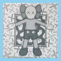 TOY TOKYO KAWS - Ceramic Plate Set Of 4 Grey 13 TOY TOKYO KAWS - Ceramic Plate Set Of 4 Grey