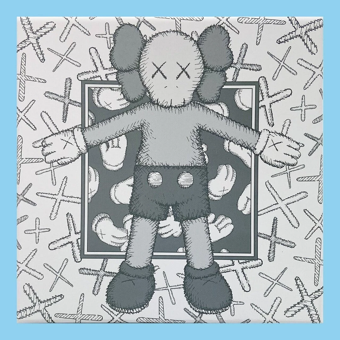 TOY TOKYO KAWS - Ceramic Plate Set Of 4 Grey 8 TOY TOKYO KAWS - Ceramic Plate Set Of 4 Grey