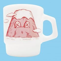 TOY TOKYO KAWS: Holiday - JAPAN Mount Fuji Fire King Mug Set Of 2 Multicolor