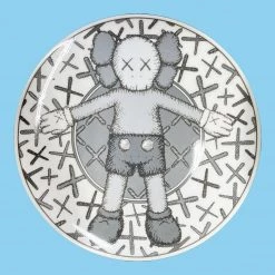 TOY TOKYO KAWS - Ceramic Plate Set Of 4 Grey
