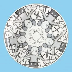 TOY TOKYO KAWS - Ceramic Plate Set Of 4 Grey 11 TOY TOKYO KAWS - Ceramic Plate Set Of 4 Grey